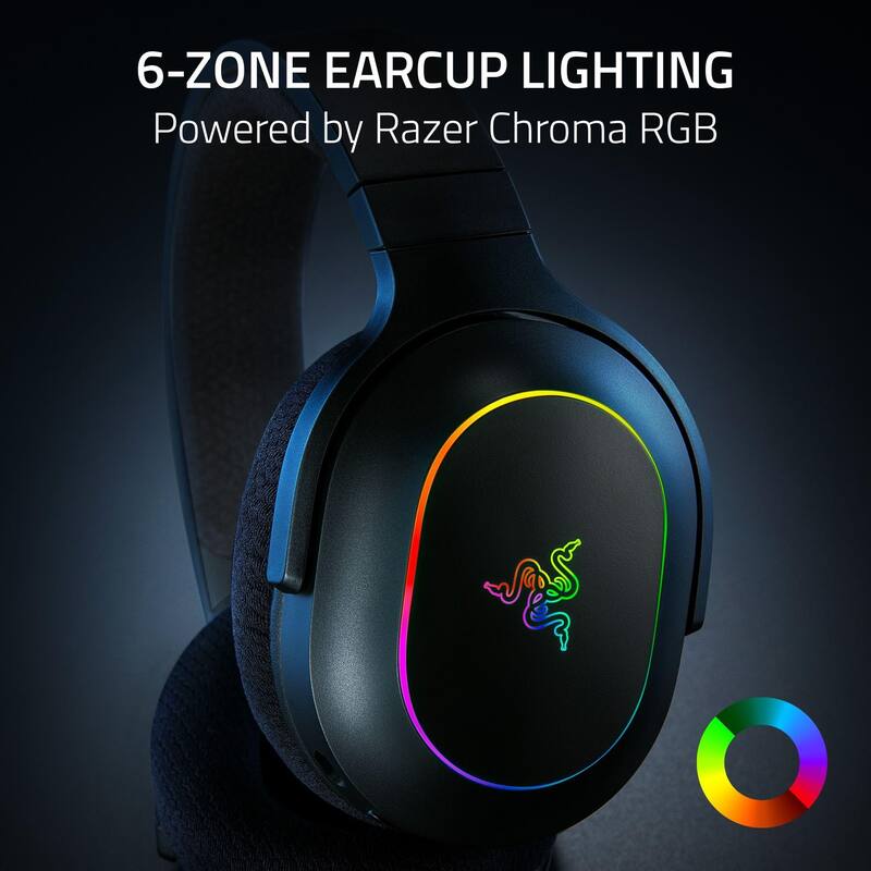 Fone de Ouvido Sem Fio para Jogos Razer Barracuda X Chroma - Preto